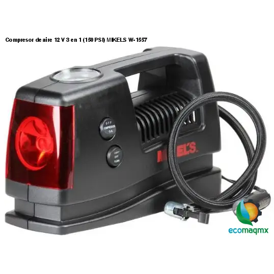 Compresor de aire, 12 V, 3 en 1 (150 PSI) MIKELS W-1557