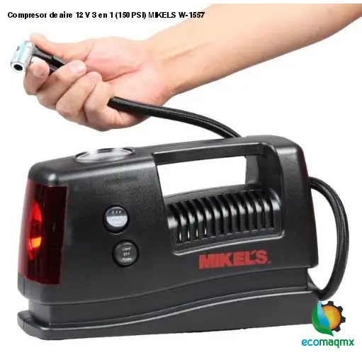 Compresor de aire, 12 V, 3 en 1 (150 PSI) MIKELS W-1557