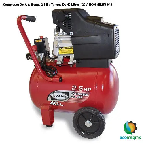 Compresor De Aire Evans 2.5 Hp Tanque De 40 Litros 120V