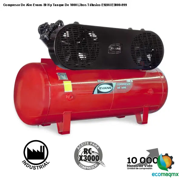 Compresor De Aire Evans 30 Hp Tanque De 1000 Litros