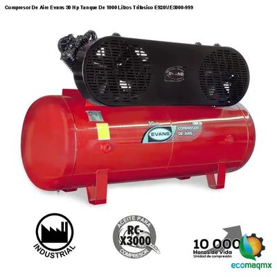 Compresor De Aire Evans 30 Hp Tanque De 1000 Litros