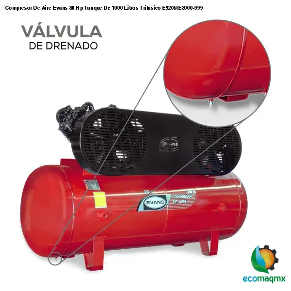 Compresor De Aire Evans 30 Hp Tanque De 1000 Litros