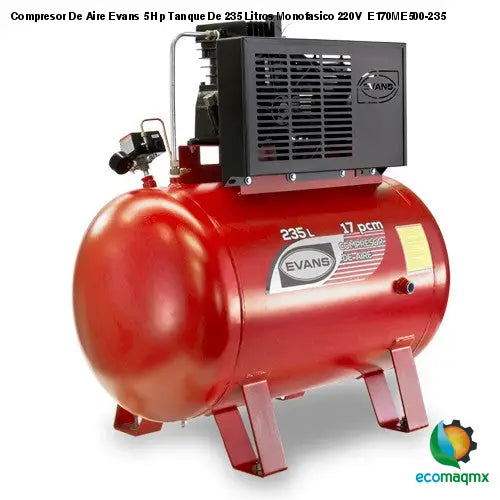 Compresor De Aire Evans 5 Hp Tanque De 235 Litros Monofasico