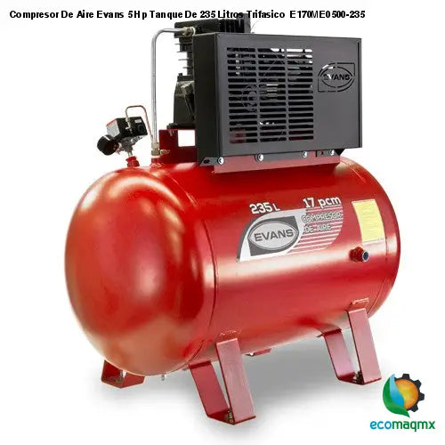 Compresor De Aire Evans 5 Hp Tanque De 235 Litros Trifasico