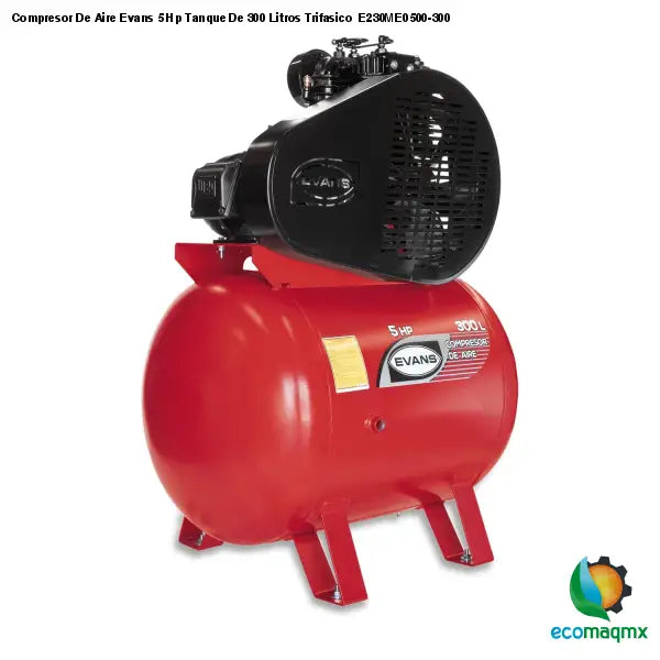 Compresor De Aire Evans 5 Hp Tanque De 300 Litros Trifasico