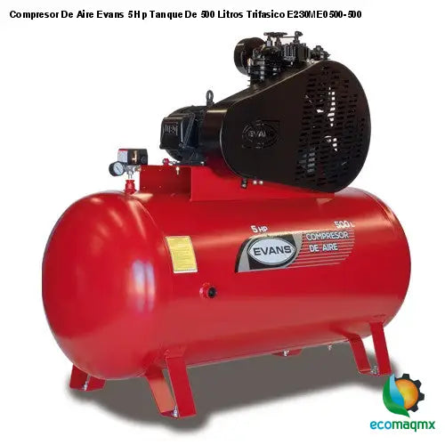 Compresor De Aire Evans 5 Hp Tanque De 500 Litros Trifasico