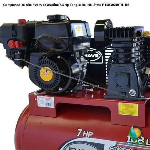 Compresor De Aire Evans a Gasolina 7.5 Hp Tanque De 108