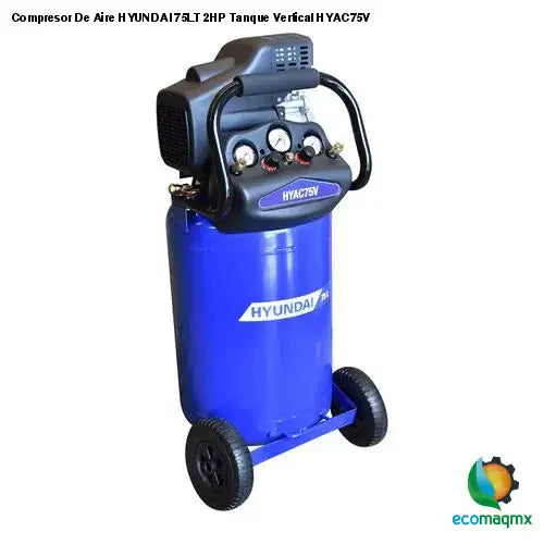 Compresor De Aire HYUNDAI 75LT 2HP Tanque Vertical HYAC75V