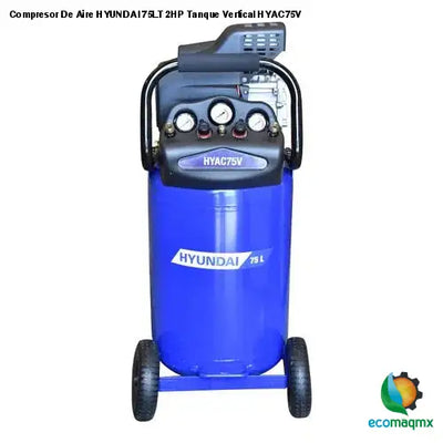 Compresor De Aire HYUNDAI 75LT 2HP Tanque Vertical HYAC75V