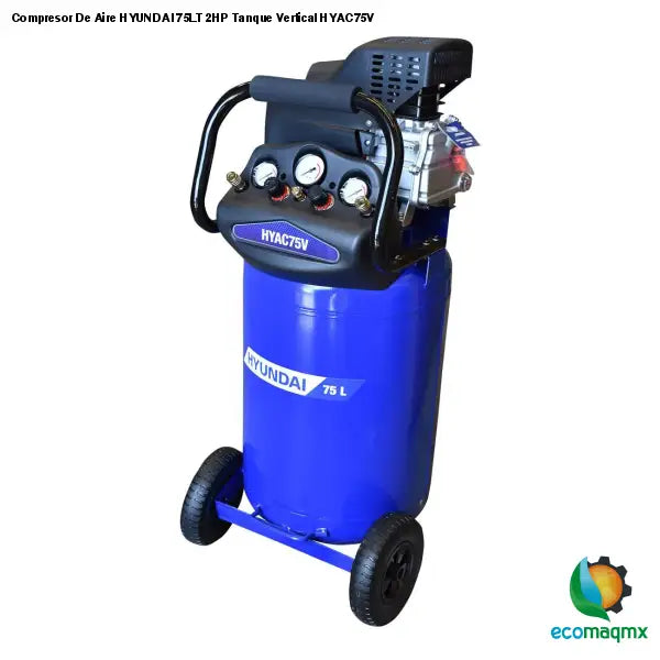 Compresor De Aire HYUNDAI 75LT 2HP Tanque Vertical HYAC75V