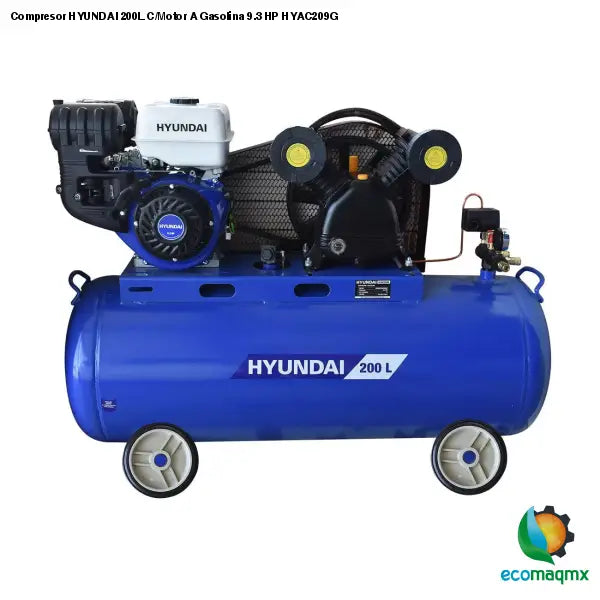 Compresor HYUNDAI 200L C/Motor A Gasolina 9.3 HP HYAC209G
