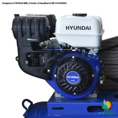 Compresor HYUNDAI 200L C/Motor A Gasolina 9.3 HP HYAC209G