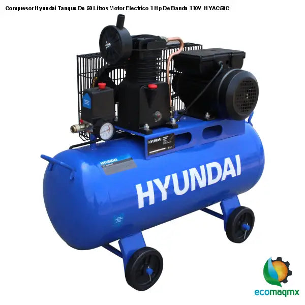 Compresor Hyundai Tanque De 50 Litros Motor Electrico 1 Hp