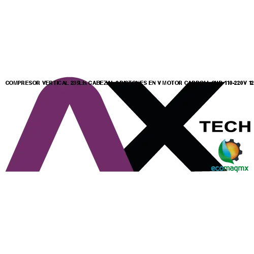 COMPRESOR VERTICAL 235Lts CABEZAL 2 PISTONES EN V MOTOR CARROLL 3HP, 110-220V, 12CFM, 115PSI AX TECH AXT-V2353120