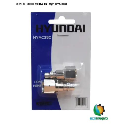 CONECTOR HEMBRA 1/4 2pz. HYAC350