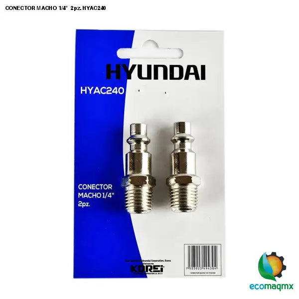 CONECTOR MACHO 1/4 2pz. HYAC240