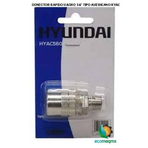 CONECTOR RAPIDO MACHO 1/4 TIPO AMERICANO HYAC560