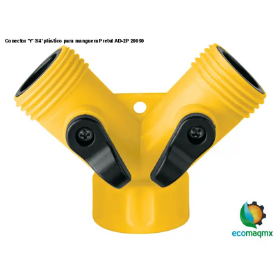 Conector ’Y’ 3/4’ plástico para manguera Pretul AD-2P 20050