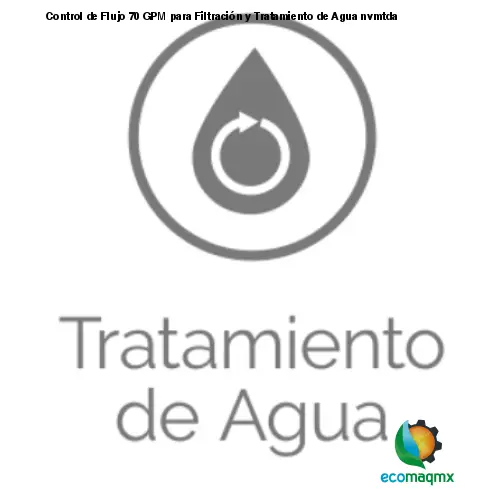 Control de Flujo 70 GPM para Filtración y Tratamiento de