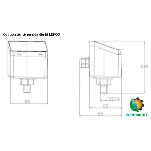 Controlador de presión digital LEFOO