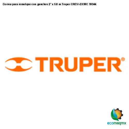 Correa para remolque con ganchos 2’ x 5.8 m Truper