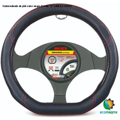Cubrevolante de piel, color negro, Forma "D" MIKELS CU-D1