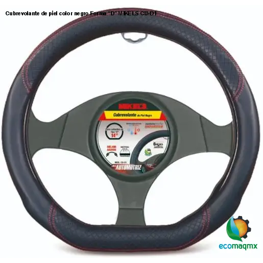 Cubrevolante de piel, color negro, Forma "D" MIKELS CU-D1