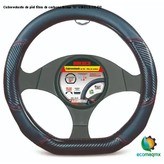 Cubrevolante de piel, fibra de carbono forma "D" MIKELS CU-D2