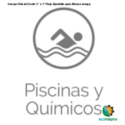 Cuerpo Mini-Jet Corto ½ x 1 Flujo Ajustable para Alberca