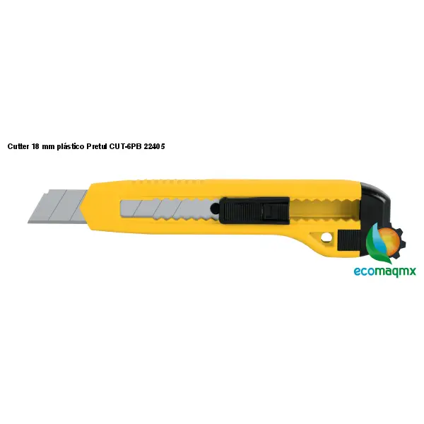 Cutter 18 mm plástico Pretul CUT-6PB 22405