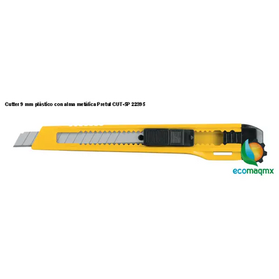 Cutter 9 mm plástico con alma metálica Pretul CUT-5P 22395