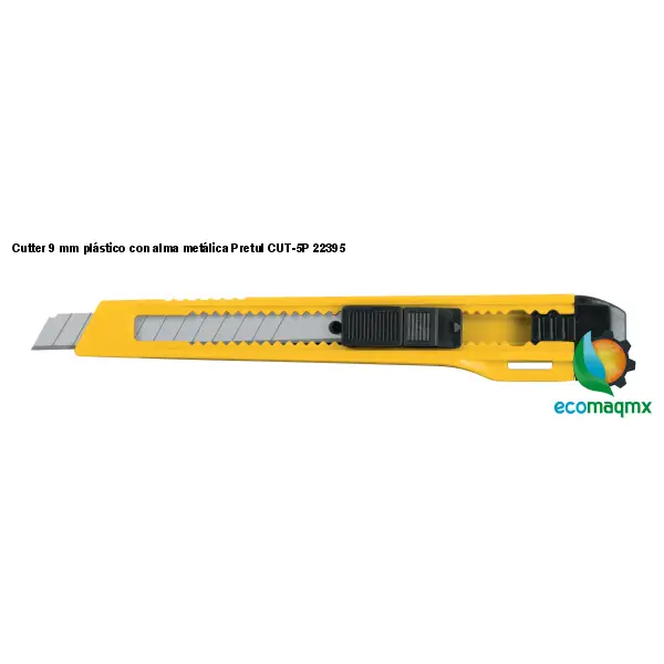 Cutter 9 mm plástico con alma metálica Pretul CUT-5P 22395