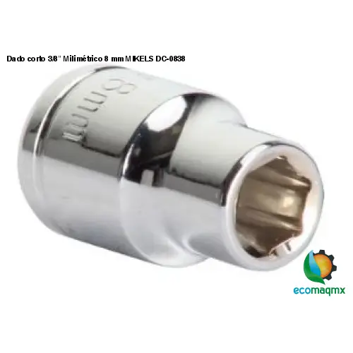 Dado corto 3/8” Milimétrico 8 mm MIKELS DC-0838