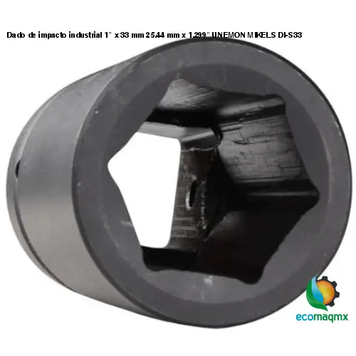Dado de impacto industrial 1” x 33 mm 25.44 mm x 1.299” UNEMON MIKELS DI-S33