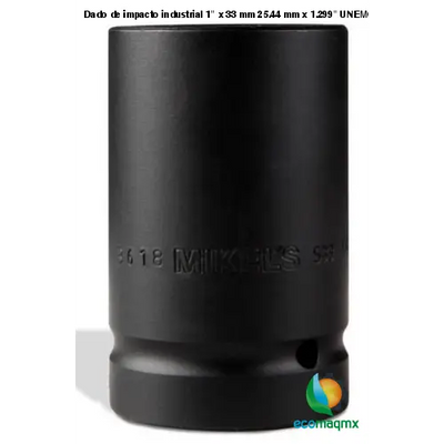 Dado de impacto industrial 1” x 33 mm 25.44 mm x 1.299” UNEMON MIKELS DI-S33