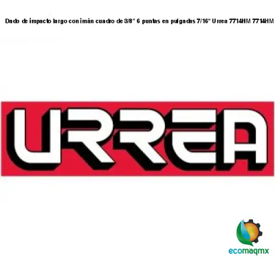 Dado de impacto largo con imán cuadro de 3/8 6 puntas en