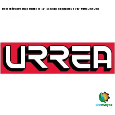 Dado de impacto largo cuadro de 1/2 12 puntas en pulgadas