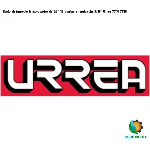 Dado de impacto largo cuadro de 3/8 12 puntas en pulgadas