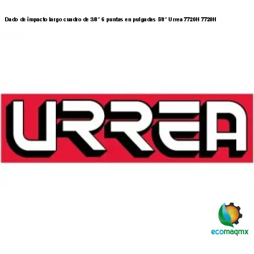 Dado de impacto largo cuadro de 3/8 6 puntas en pulgadas 5/8