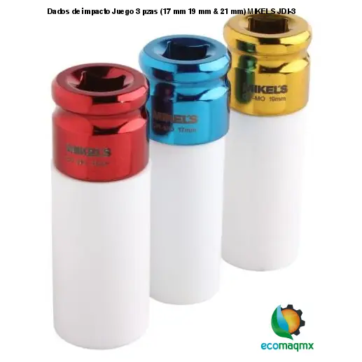 Dados de impacto, Juego 3 pzas (17 mm, 19 mm & 21 mm) MIKELS JDI-3