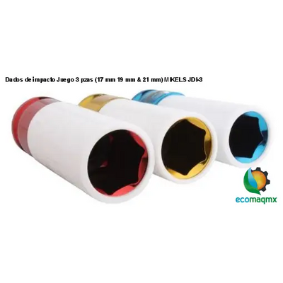 Dados de impacto, Juego 3 pzas (17 mm, 19 mm & 21 mm) MIKELS JDI-3