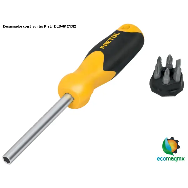 Desarmador con 6 puntas Pretul DES-6P 21372