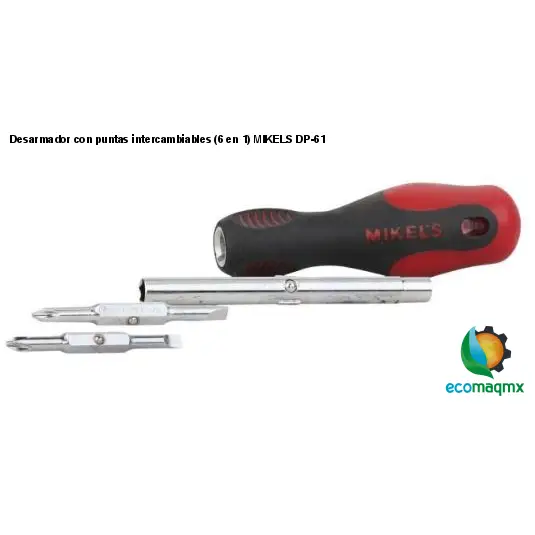 Desarmador con puntas intercambiables (6 en 1) MIKELS DP-61