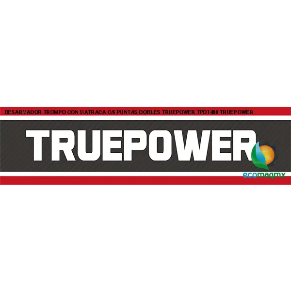 DESARMADOR TROMPO CON MATRACA C/6 PUNTAS DOBLES TRUEPOWER