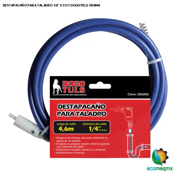 DESTAPACAÑO PARA TALADRO 1/4 X 3 MT DOGOTULS SR6006