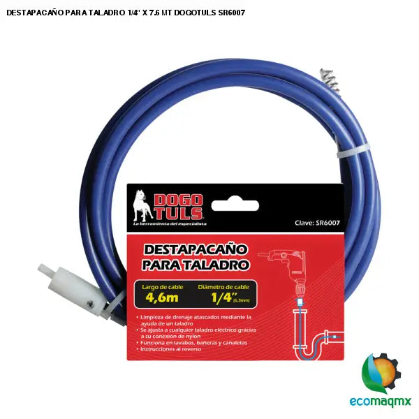 DESTAPACAÑO PARA TALADRO 1/4 X 7.6 MT DOGOTULS SR6007