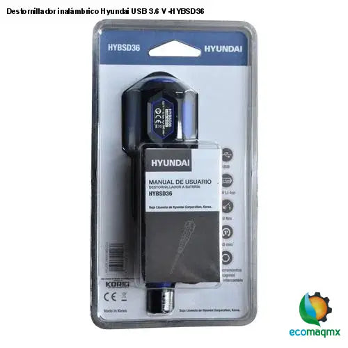 Destornillador inalámbrico Hyundai USB 3.6 V -HYBSD36