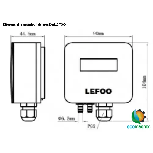 Diferencial transmisor de presión LEFOO