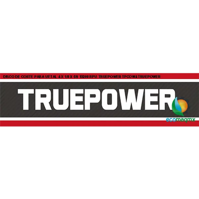 DISCO DE CORTE PARA METAL 4 X 1/8 X 5/8 13200 RPM TRUEPOWER