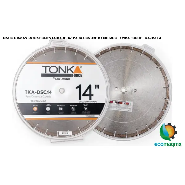 DISCO DIAMANTADO SEGMENTADO DE 14 PARA CONCRETO CURADO TONKA